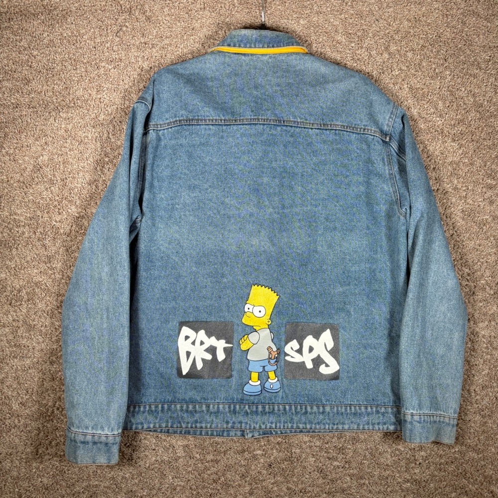 The‎ Simpsons Bart Simpson Denim Trucker Jacket Mens XL Blue 20th Century Fox
